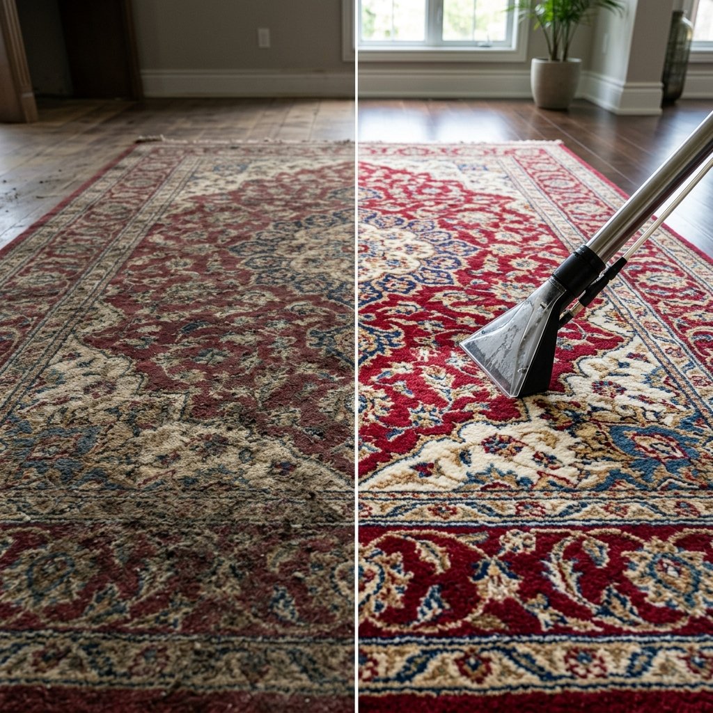 سجاد قبل وبعد التنظيف